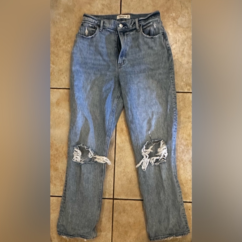 90s Straight Ultra High-Rise - Abercrombie & Fitch